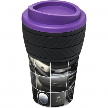 Logotrade Firmengeschenke das Foto: Brite-Americano® 350 ml Isolierbecher mit Schutzring Reifen-Design