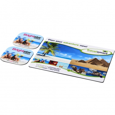 Logotrade Logogeschenke das Foto: Brite-Mat® Mousepad- und Untersetzer-Set 3