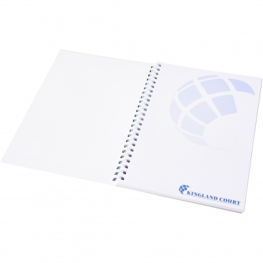 Logotrade Werbegeschenke das Foto: Desk-Mate® A5 Notizbuch mit Kunststoff Cover und Spiralbindung