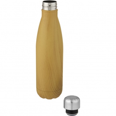 Logotrade Werbegeschenke das Foto: Cove 500 ml Kupfer-Vakuum Isolierflasche in Holzoptik
