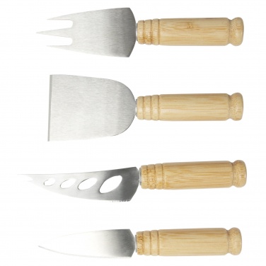 Logotrade Firmengeschenke das Foto: Kerf 4-teiliges Bambus Käseset