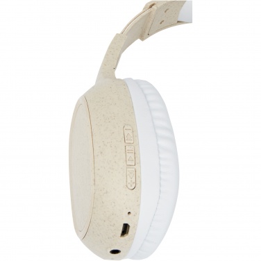 Logotrade Logogeschenke das Foto: Riff Weizenstroh-Bluetooth®-Kopfhörer mit Mikrofon