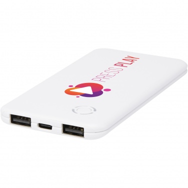 Logotrade Geschäftsgeschenke das Foto: Slender 4000 mAh flache Dual Powerbank