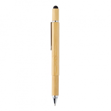 Logotrade Firmengeschenke das Foto: 5-in-1 Bambus Tool-Stift