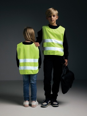 Logotrade Geschäftsgeschenke das Foto: Sicherheitsweste aus GRS recyceltem PET 7-12 Jahre
