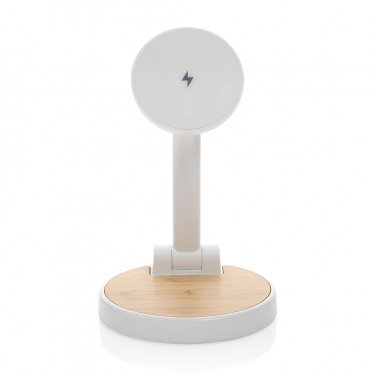 Logotrade Logogeschenke das Foto: Ontario 2-in-1 15W magnetischer Ladeständer aus RCS rPlastik
