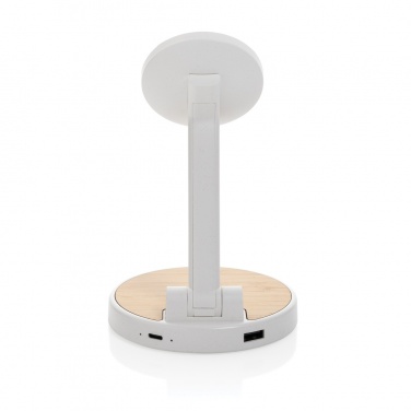 Logotrade Werbegeschenke das Foto: Ontario 2-in-1 15W magnetischer Ladeständer aus RCS rPlastik