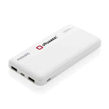 Logotrade Werbeartikel das Foto: Philips 10.000 mAh Slim Powerbank