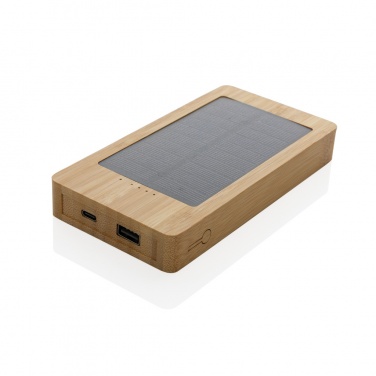 Logotrade Firmengeschenke das Foto: Sunwick 10.000mah Bambus Solar Powerbank