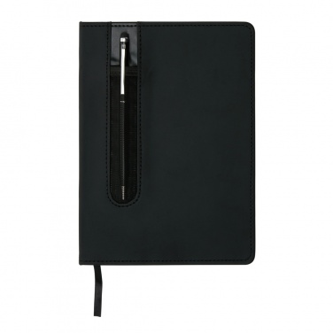 Logotrade Werbeartikel das Foto: Basic Hardcover PU A5 Notizbuch mit Stylus-Stift