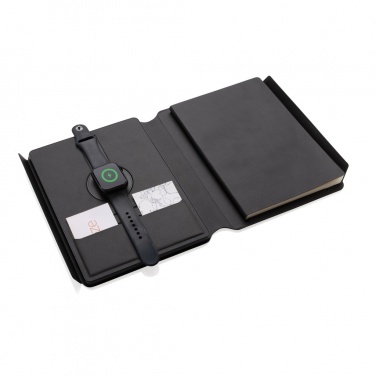 Logotrade Logogeschenke das Foto: Swiss Peak 2-in-1 Notizbuch & Wirless Charger aus RCS rPU