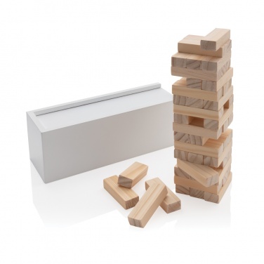 Logotrade Firmengeschenke das Foto: Deluxe Holz-Stapelturm aus Holz