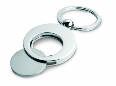 Logotrade Geschäftsgeschenke das Foto: Schlüsselring mit Münzhalter Tampere