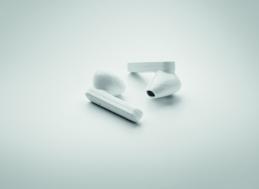 Logotrade Werbegeschenke das Foto: TWS Ohrhörer Set Solar