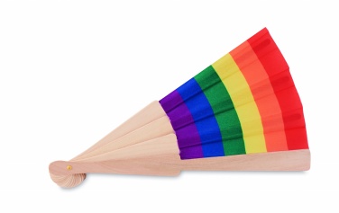 Logotrade Werbeartikel das Foto: Fächer regenbogenfarbig