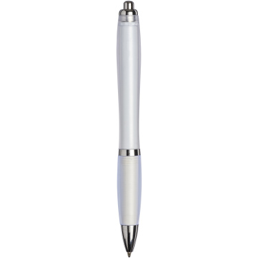 Logotrade werbemittel das Foto: Curvy ballpoint pen with frosted barrel and grip
