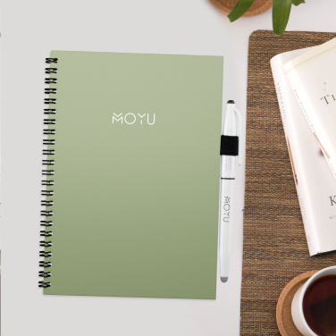 Logotrade Geschäftsgeschenke das Foto: MOYU Löschbares Notizbuch aus Steinpapier mit individuellem Softcover