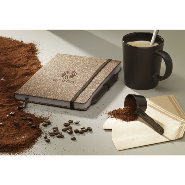 Logotrade werbemittel das Foto: CoffeeGround Korkpapier Notizbuch A5