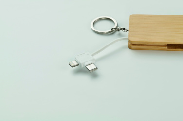 Logotrade Firmengeschenke das Foto: Schlüsselring mit Ladekabel
