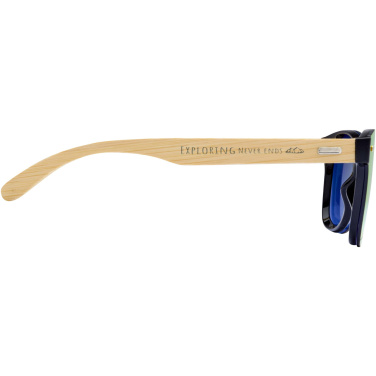Logotrade Werbegeschenke das Foto: Tan Sonnenbrille mit Bambusbügeln