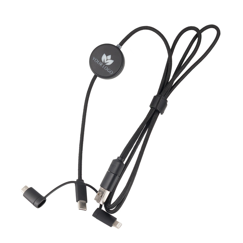 Logotrade Firmengeschenke das Foto: Kabel 4in1 mit beleuchtetem Logo - LH-ZM02