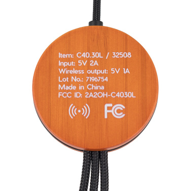 Logotrade Logogeschenke das Foto: Großes Kabel 4in1 mit beleuchtetem Logo - i5w