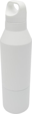 Logotrade Werbegeschenke das Foto: Odessy 600 ml Isolierflasche und 300 ml Becher aus RCS recyceltem Edelstahl