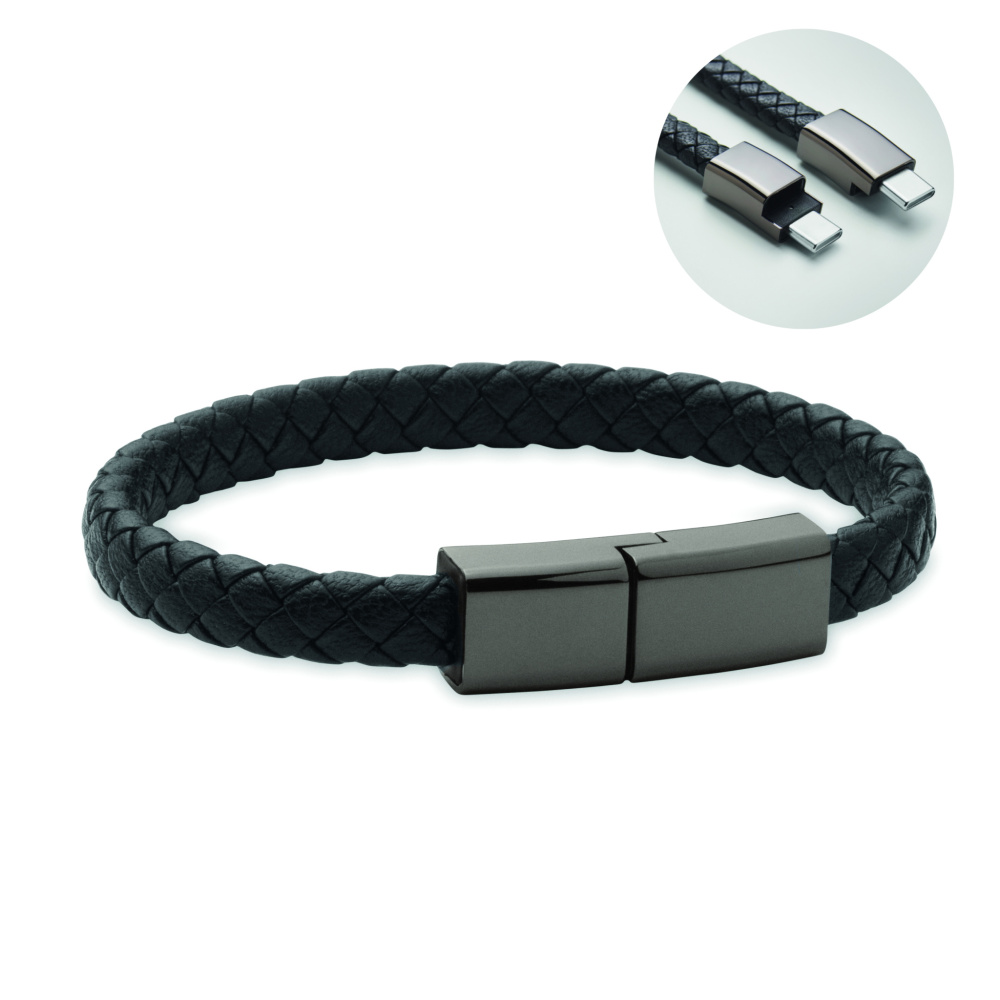 Logotrade werbemittel das Foto: 60W Flecht-Armband-Ladekabel