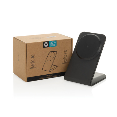 Logotrade Logogeschenke das Foto: VoltPerch 15W magnetischer Wireless Charger aus RCS rec. ABS