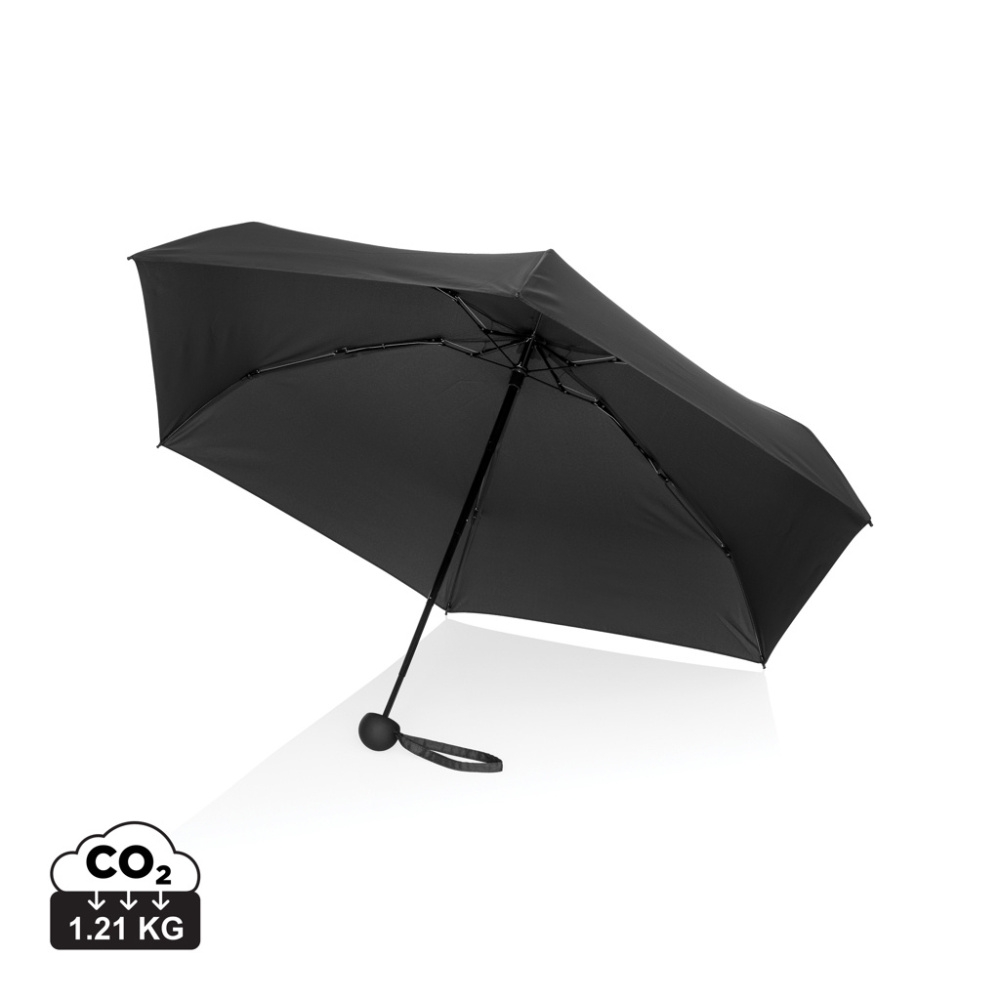 Logotrade Firmengeschenke das Foto: 19,5“manueller Super-Mini-Schirm aus Aware™ rPET 190T Pongee
