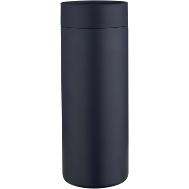Logotrade Geschäftsgeschenke das Foto: Illuminate 650 ml RCS-zertifizierte doppelwandige Trinkflasche aus recyceltem Edelstahl mit 3-teiligem Deckelset