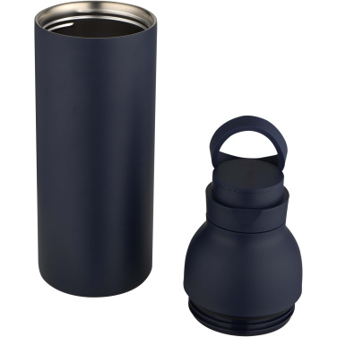Logotrade werbemittel das Foto: Illuminate 650 ml RCS-zertifizierte doppelwandige Trinkflasche aus recyceltem Edelstahl mit 3-teiligem Deckelset