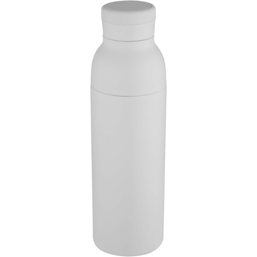 Logotrade Geschäftsgeschenke das Foto: Illuminate 650 ml RCS doppelwandige Isolierflasche aus recyceltem Edelstahl
