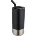 Grayson 480 ml RCS recycelter Isolierbecher mit Trinkhalm, Schwarz