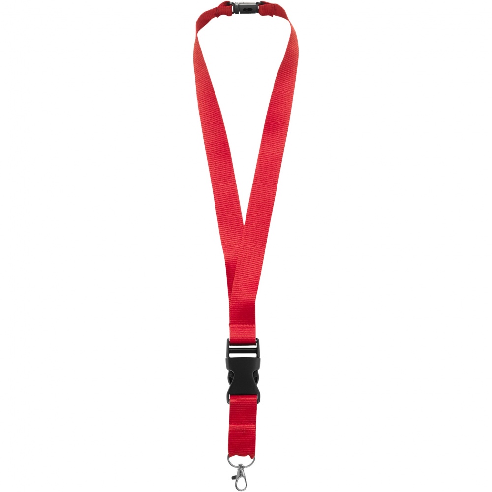 Logo trade promotional items image of: Yogi lanyard detachable buckle break-away closure