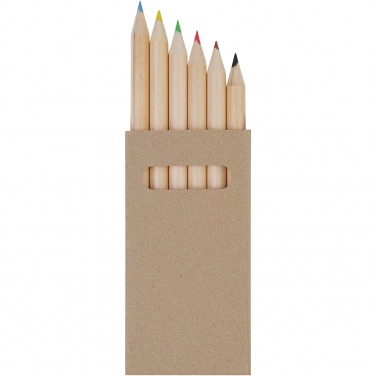 Logo trade advertising product photo of: Ayola 6-piece coloured pencil set