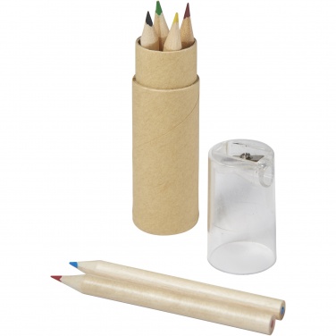 Logo trade advertising products picture of: Kram 6-piece coloured pencil set