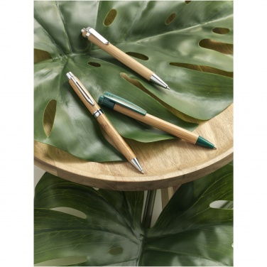 Logo trade corporate gifts image of: Jakarta bamboo ballpoint pen