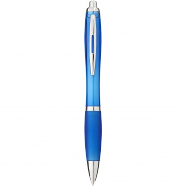 Logo trade promotional items image of: Nash ballpoint pen with coloured barrel and grip