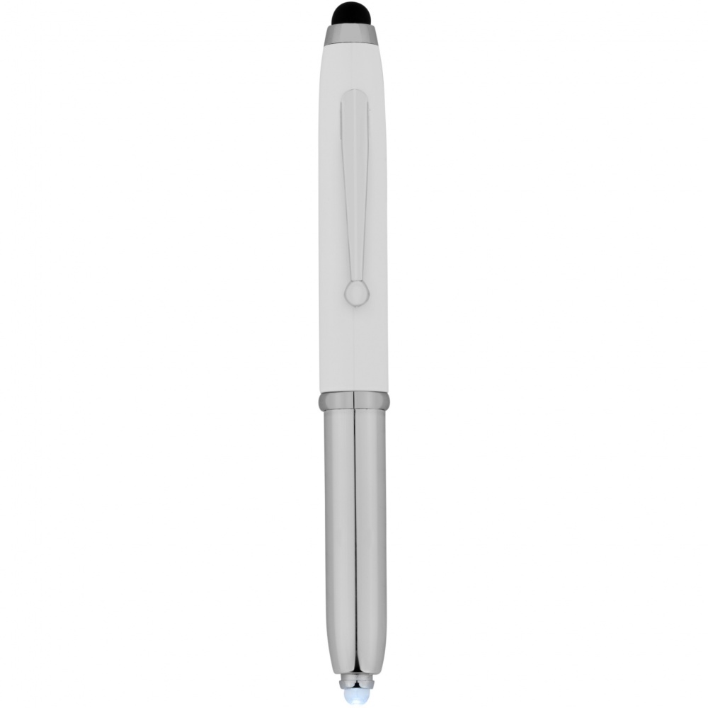 Logo trade advertising products image of: Xenon stylus ballpoint pen with LED light
