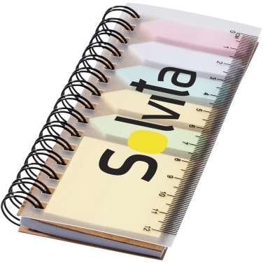 Logotrade promotional giveaway image of: Spinner spiral notebook with coloured sticky notes