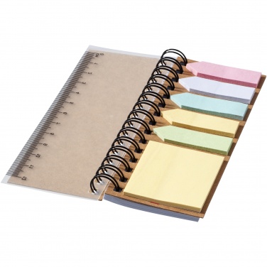 Logotrade promotional product image of: Spinner spiral notebook with coloured sticky notes