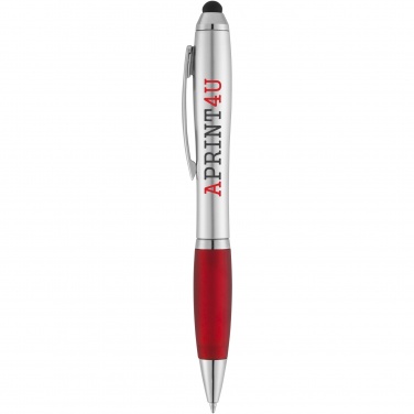 Logo trade promotional giveaways picture of: Nash stylus ballpoint with coloured grip
