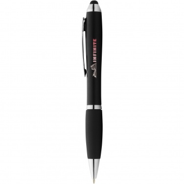 Logotrade promotional gift image of: Nash coloured stylus ballpoint pen with black grip