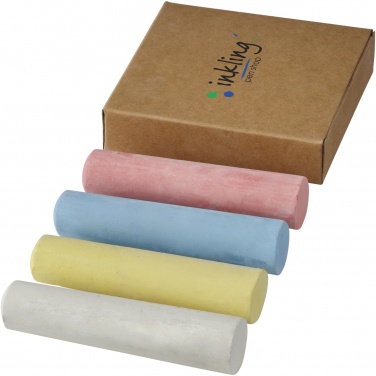 Logo trade promotional items picture of: Screech 4-piece chalk set