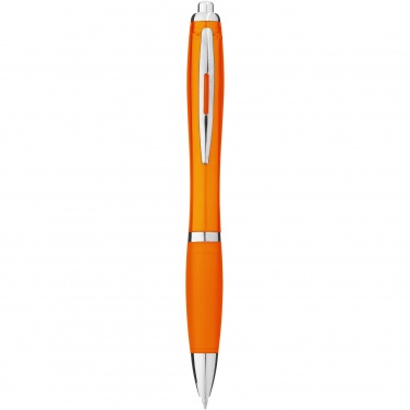 Logo trade promotional merchandise photo of: Nash ballpoint pen coloured barrel and grip