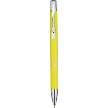 Logo trade promotional giveaway photo of: Moneta aluminium click ballpoint pen (blue ink)