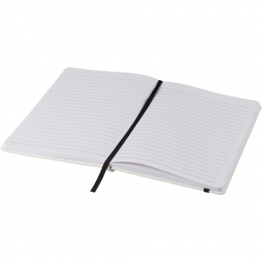 Logo trade advertising product photo of: Spectrum A5 white notebook with coloured strap