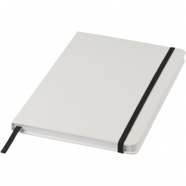Logotrade promotional gift image of: Spectrum A5 white notebook with coloured strap