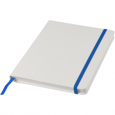 Logotrade advertising product picture of: Spectrum A5 white notebook with coloured strap